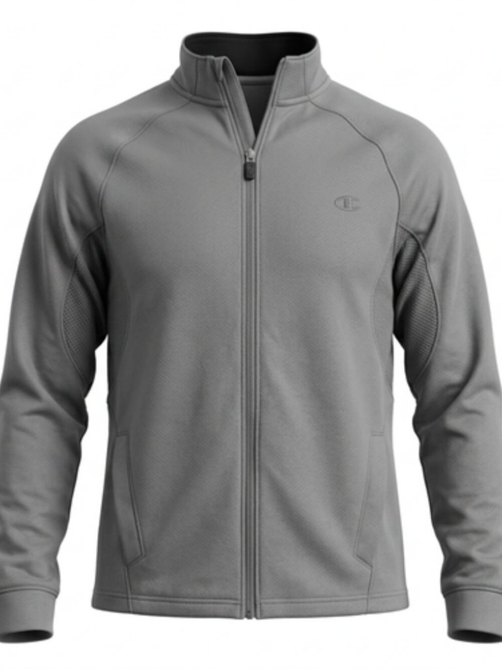 Champion men’s Full Zip Jacket Lightweight Gray Sz Small